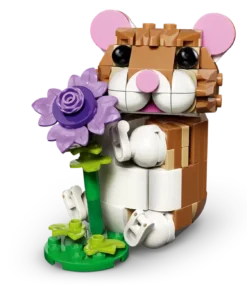 Cute Hamster with a Flower